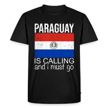 Paraguay quote - Men's Premium Organic T-Shirt - black - Front - Nico (187cm)