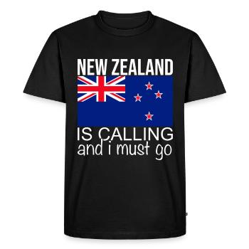 Dicton néo-zélandais - T-shirt Premium bio Homme - noir - Devant - Nico (187cm)