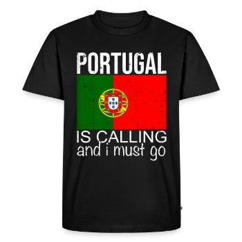 Portugal - T-shirt Premium bio Homme - noir - Devant - Nico (187cm)