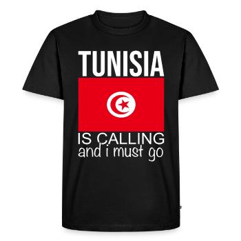 Tunisie - T-shirt Premium bio Homme - noir - Devant - Nico (187cm)