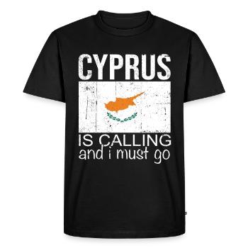 Chypre Dicton - T-shirt Premium bio Homme - noir - Devant - Nico (187cm)