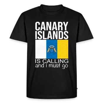 Dicton des îles Canaries - T-shirt Premium bio Homme - noir - Devant - Nico (187cm)