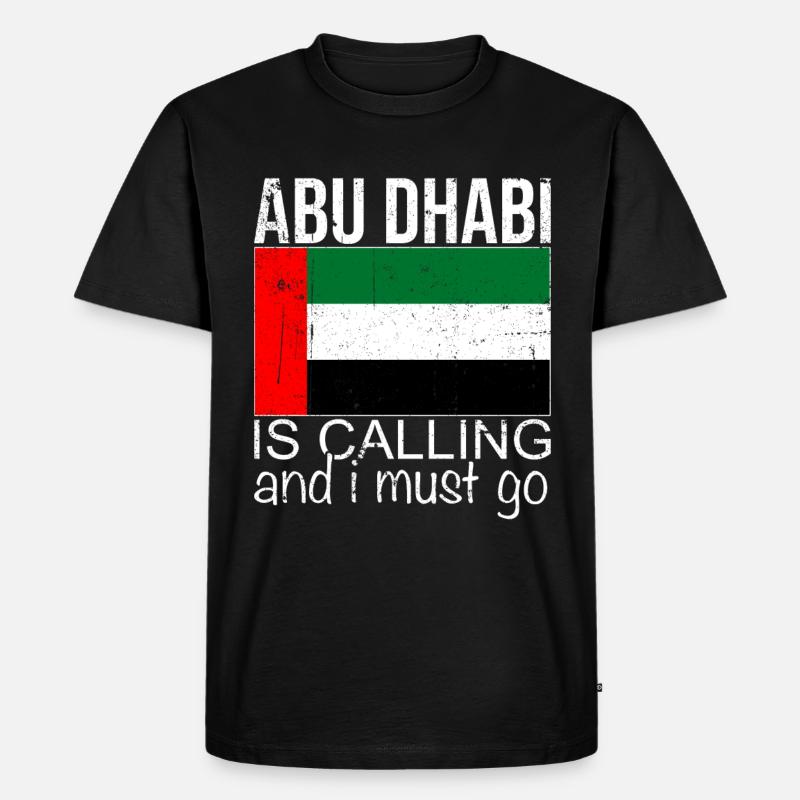 Abu Dhabi Spruch - Männer Premium Bio T-Shirt - Schwarz