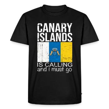 Dicton des îles Canaries - T-shirt Premium bio Homme - noir - Devant - Nico (187cm)