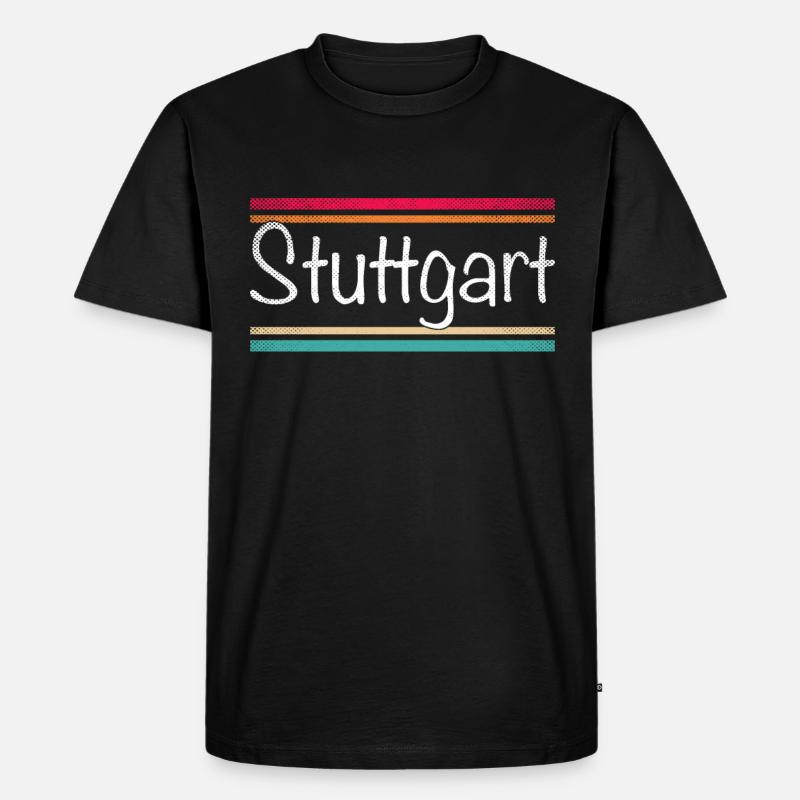 Stuttgart - Männer Premium Bio T-Shirt - Schwarz