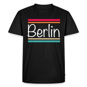 Berlin - T-shirt Premium bio Homme - noir - Devant - Nico (187cm)