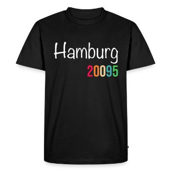 Hambourg - T-shirt Premium bio Homme - noir - Devant - Nico (187cm)