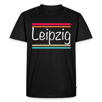 Leipzig - T-shirt Premium bio Homme - noir - Devant - Nico (187cm)