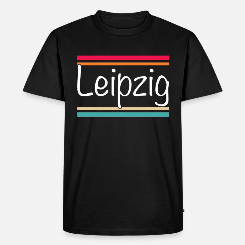 Leipzig - Männer Premium Bio T-Shirt - Schwarz