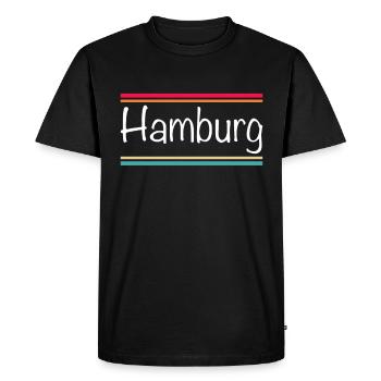 Hambourg - T-shirt Premium bio Homme - noir - Devant - Nico (187cm)