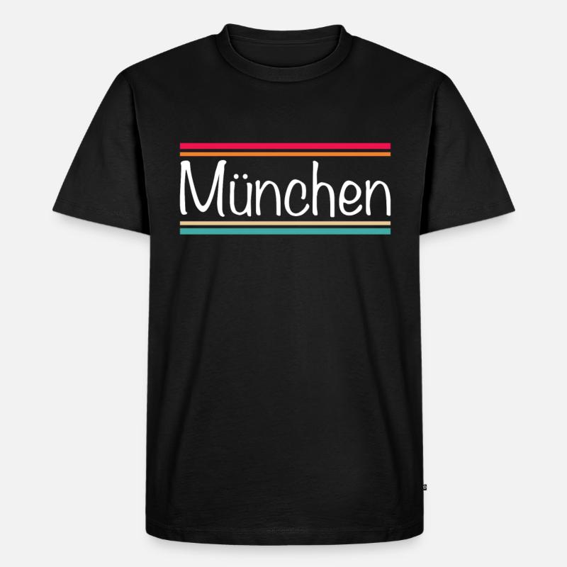 München - Männer Premium Bio T-Shirt - Schwarz