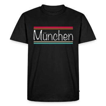Munich - T-shirt Premium bio Homme - noir - Devant - Nico (187cm)