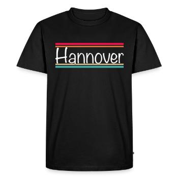 Hanovre - T-shirt Premium bio Homme - noir - Devant - Nico (187cm)