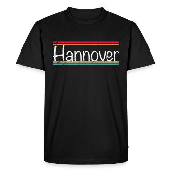 Hanovre - T-shirt Premium bio Homme - noir - Devant - Nico (187cm)