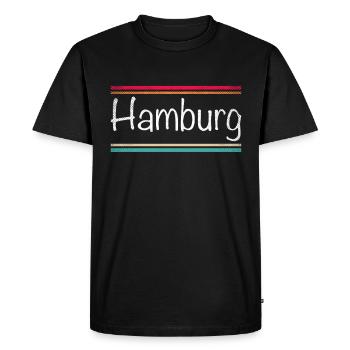 Hambourg - T-shirt Premium bio Homme - noir - Devant - Nico (187cm)