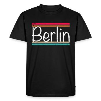 Berlin - T-shirt Premium bio Homme - noir - Devant - Nico (187cm)