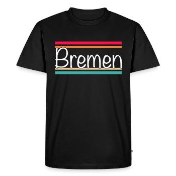 Brême - T-shirt Premium bio Homme - noir - Devant - Nico (187cm)