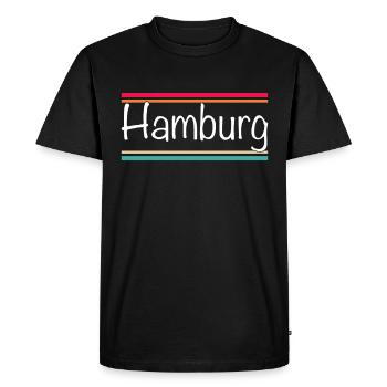 Hambourg - T-shirt Premium bio Homme - noir - Devant - Nico (187cm)