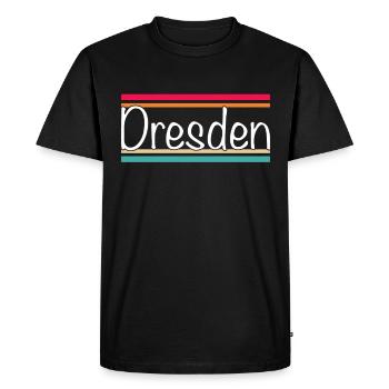 Dresden - Men's Premium Organic T-Shirt - black - Front - Nico (187cm)