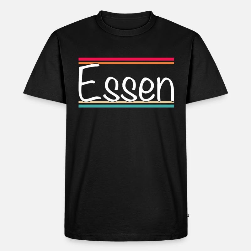 Essen - Männer Premium Bio T-Shirt - Schwarz