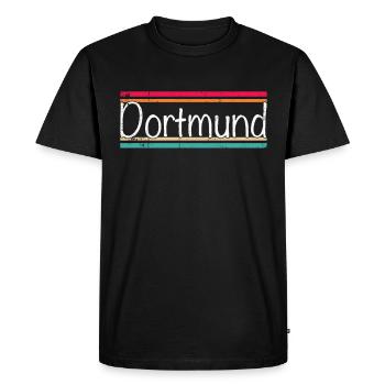 Dortmund - Men's Premium Organic T-Shirt - black - Front - Nico (187cm)