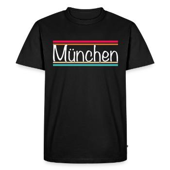 Munich - T-shirt Premium bio Homme - noir - Devant - Nico (187cm)