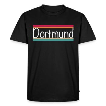 Dortmund - Men's Premium Organic T-Shirt - black - Front - Nico (187cm)