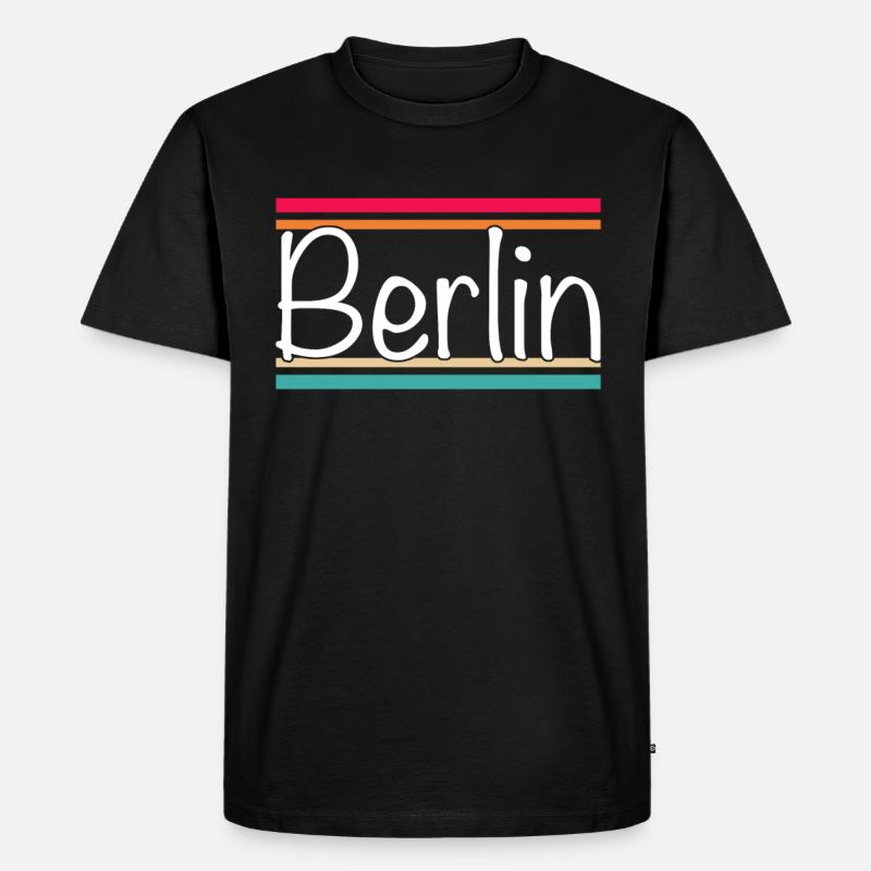 Berlin - Männer Premium Bio T-Shirt - Schwarz