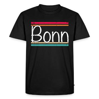 Bonn - T-shirt Premium bio Homme - noir - Devant - Nico (187cm)