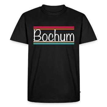 Bochum - T-shirt Premium bio Homme - noir - Devant - Nico (187cm)