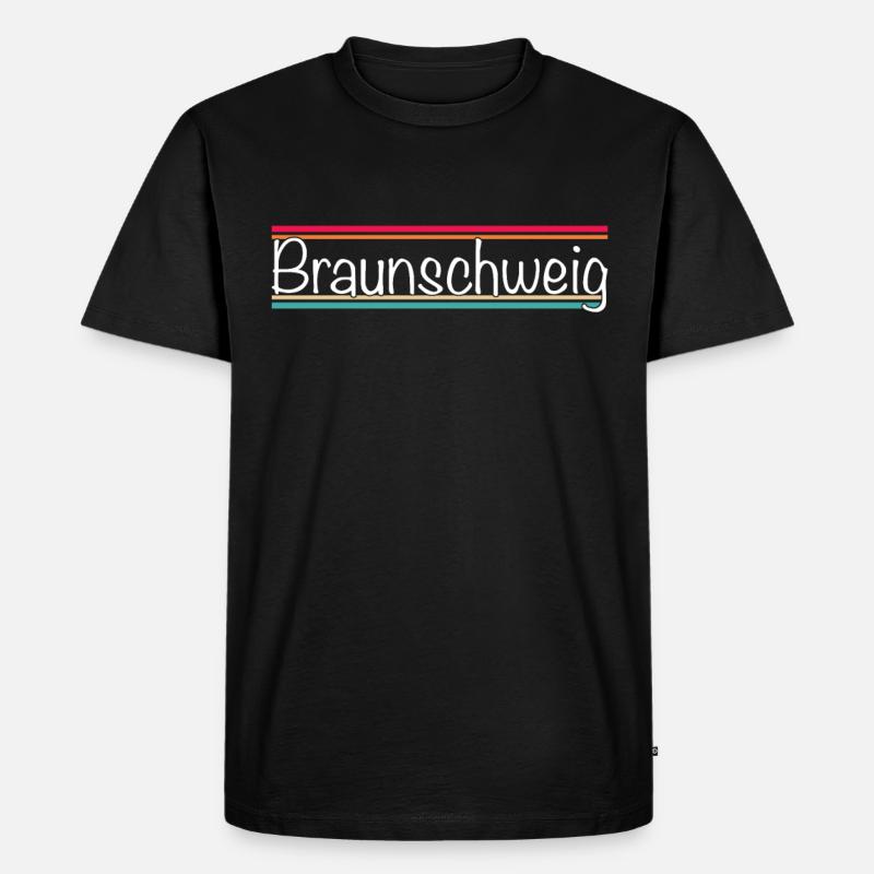 Braunschweig - Männer Premium Bio T-Shirt - Schwarz