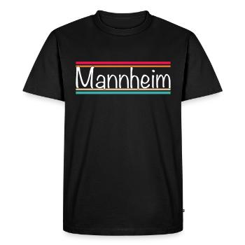Mannheim - T-shirt Premium bio Homme - noir - Devant - Nico (187cm)