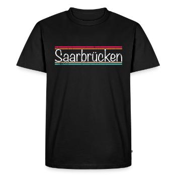 Sarrebruck - T-shirt Premium bio Homme - noir - Devant - Nico (187cm)