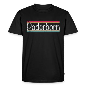 Paderborn - Men's Premium Organic T-Shirt - black - Front - Nico (187cm)