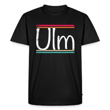Ulm - T-shirt Premium bio Homme - noir - Devant - Nico (187cm)