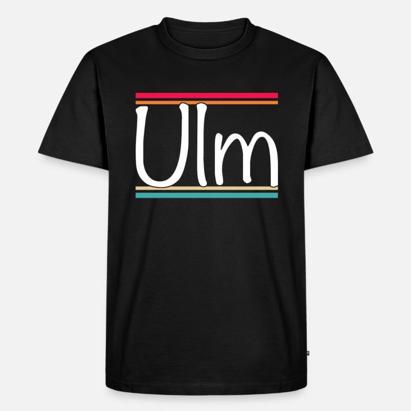 Ulm - Männer Premium Bio T-Shirt - Schwarz