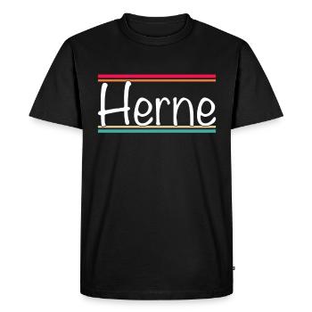 Herne - T-shirt Premium bio Homme - noir - Devant - Nico (187cm)