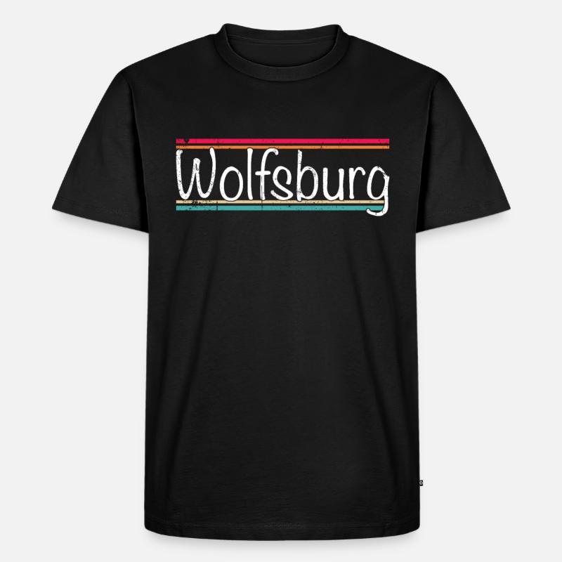 Wolfsburg - Männer Premium Bio T-Shirt - Schwarz