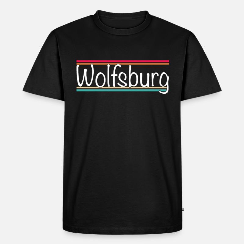 Wolfsburg - Männer Premium Bio T-Shirt - Schwarz