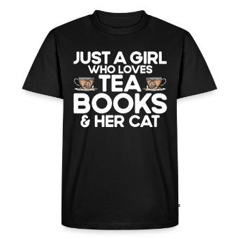Tea Drinker Gift Cup Tea Lover - Men's Premium Organic T-Shirt - black - Front - Nico (187cm)
