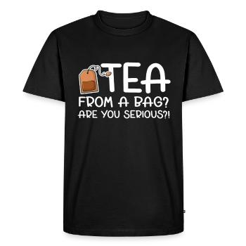 Tea Drinker Gift Cup Tea Lover - Men's Premium Organic T-Shirt - black - Front - Nico (187cm)