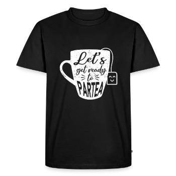 Tea Drinker Gift Cup Tea Lover - Men's Premium Organic T-Shirt - black - Front - Nico (187cm)