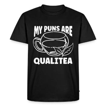 Tea Drinker Gift Cup Tea Lover - Men's Premium Organic T-Shirt - black - Front - Nico (187cm)
