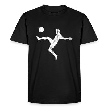 Footballeur - T-shirt Premium bio Homme - noir - Devant - Nico (187cm)