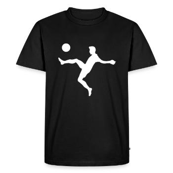 Footballeur - T-shirt Premium bio Homme - noir - Devant - Nico (187cm)