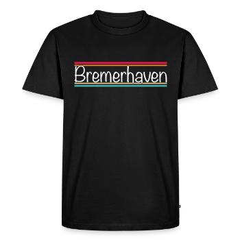 Bremerhaven - Men's Premium Organic T-Shirt - black - Front - Nico (187cm)