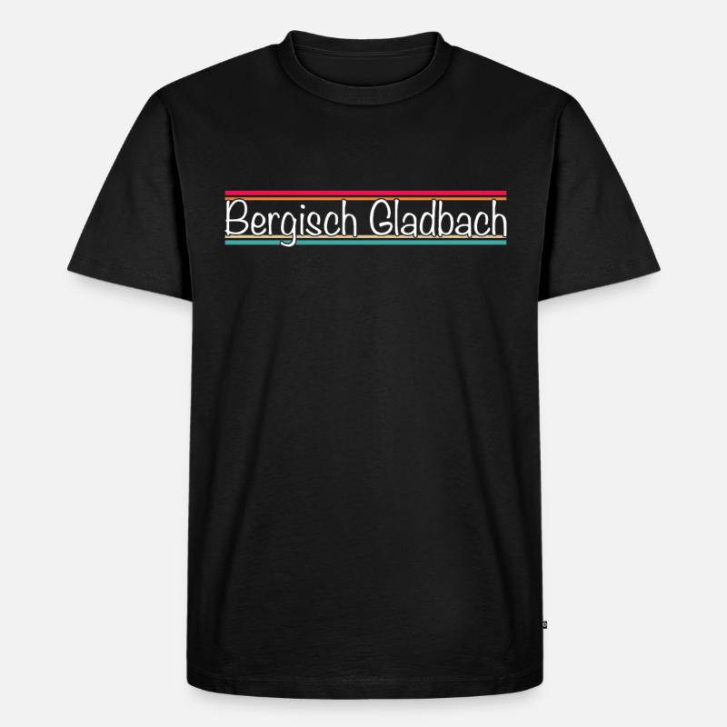 Bergisch - Männer Premium Bio T-Shirt - Schwarz