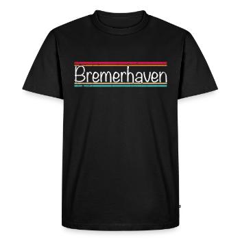 Bremerhaven - Men's Premium Organic T-Shirt - black - Front - Nico (187cm)