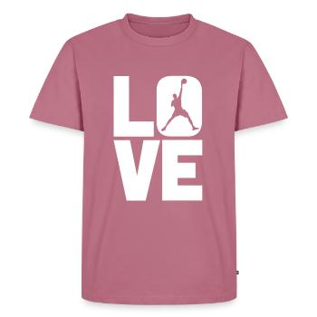Liebe Basketball - Männer Premium Bio T-Shirt - Mauve - Vorne - Nico (187cm)