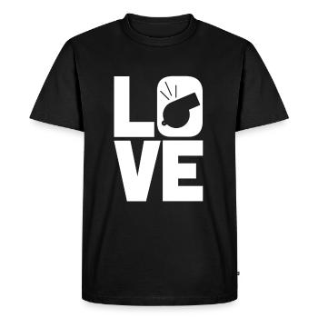 Love Referee - Men's Premium Organic T-Shirt - black - Front - Nico (187cm)